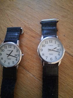 2 Timex Men's Easy Reader Date Black/Silver/White 35mm Casual Watch