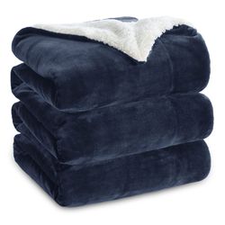 Bedsure GentleSoft Sherpa Fleece Blanket 90x90 Inches