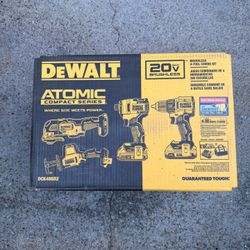 DeWalt Atomic 4 Tool Combo Kit New