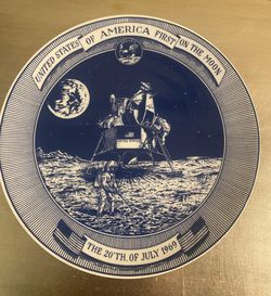 Vintage Lund & Clausen July 20 1969 First On The Moon Plates