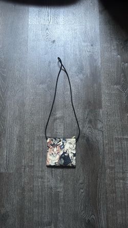 Vintage Small Cat Print Tapestry Crossbody Bag