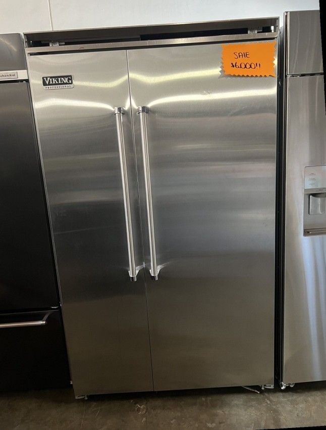 Viking Stainless Steel Built In Refrigerator