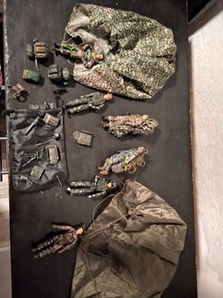 Military Action Figures Lot with Accessories