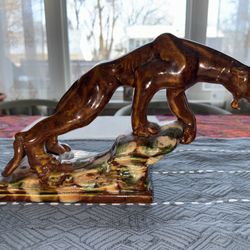 Vintage Mid Century Royal Haeger Tiger Leopard Panther Ceramic Figurine Pottery Mid-Century Modern MCM Antique Figurine 1960’s Original