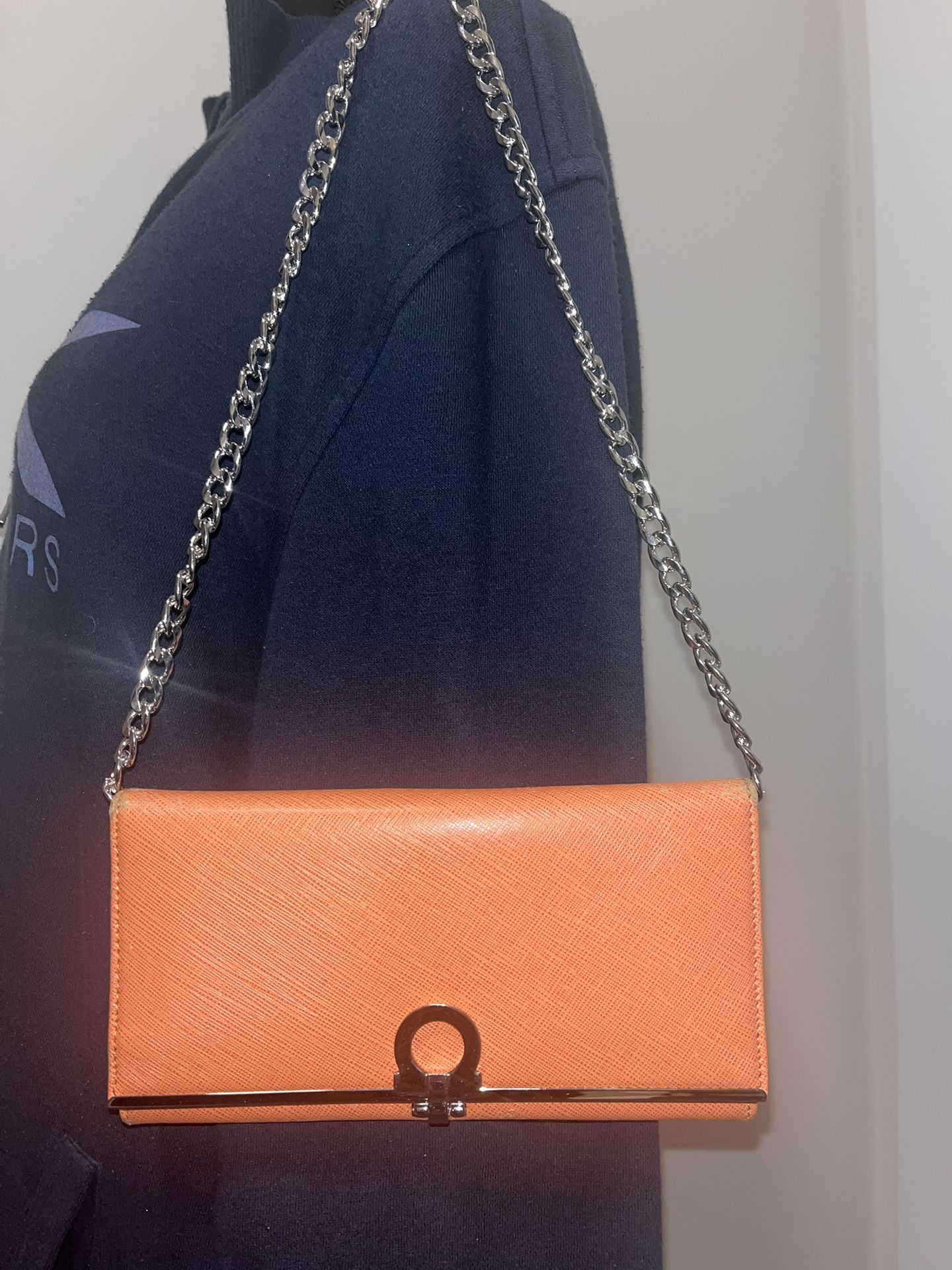 Salvatore Ferragamo Tangerine Leather Wallet