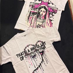 Awful Lot Of Cough Syrup Pink Rosary Tee