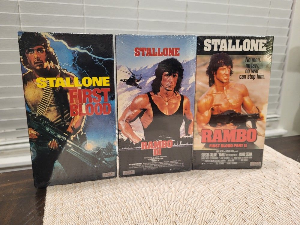 Rambo 1-3 VHS Sealed 1995