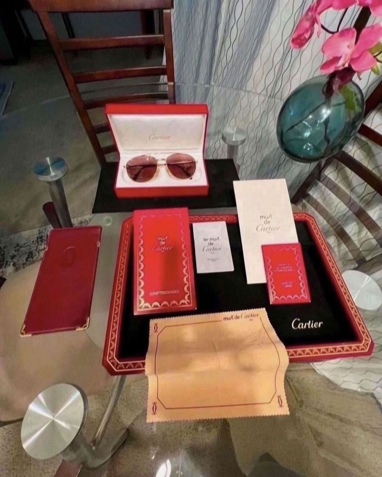 Vintage Aviator Cartier Sunglasses 🕶️ Mid 1988 100% Authentic