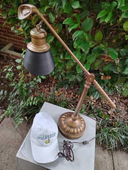 GOLF PUTTER METAL ADJUSTABLE LIBRARY TABLE LAMP 