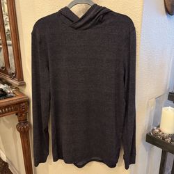 LULULEMON Men Dark Gray Pattern Hoodie Long Sleeve Top Size Large