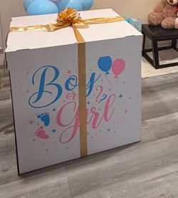 Vendo caja de revelación de genero me costo 60 la dejo a mitad de precio