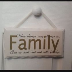 Wooden sign, measures 5 x9 inches