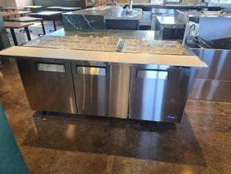 Brand NEW Atosa MSF8308GR-NTCV 72'' Mega top Sandwich Prep. Table with Night Covers