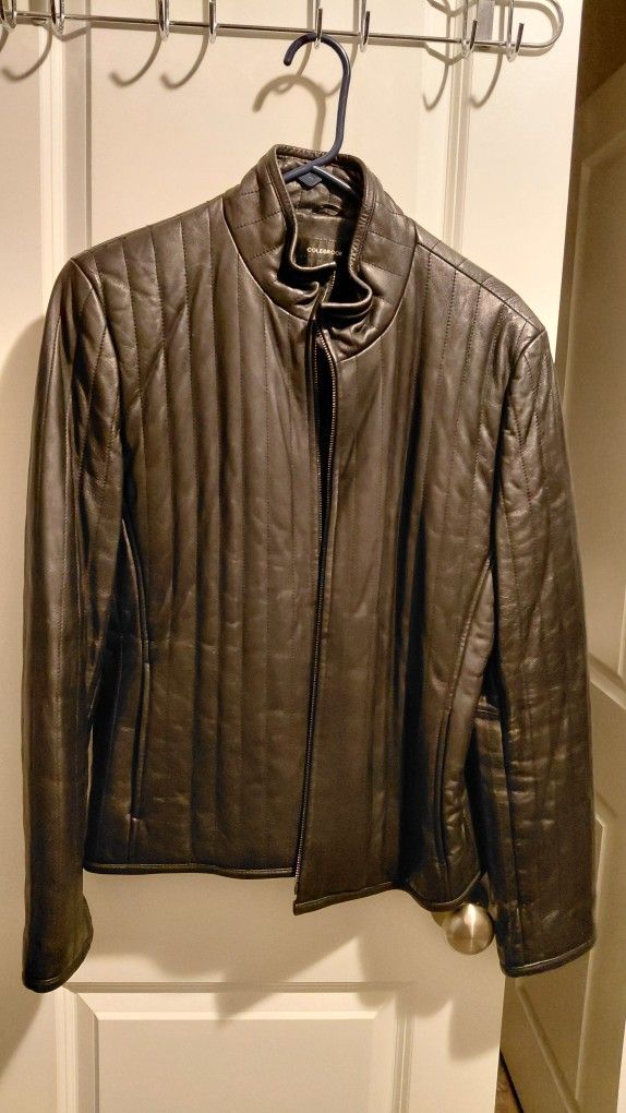 Ribbed Leather Jacket