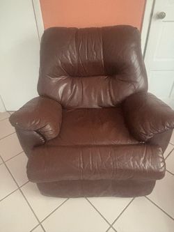 Brown bonded Leather Recliner Chair and Sofa