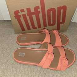 Fitflop Sunshine Coral Size 8 Slides