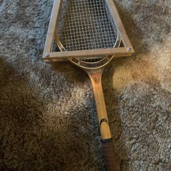 Sports…Vintage Bancroft Tennis Racquet And Cover . Forest Hills Style