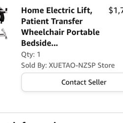 Home Electric Lift, Patient Transfer Wheelchair Portable Bedside..