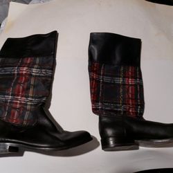 Coach Leather Boots.  Size 7.5 Black, Navy Blue, Red. 