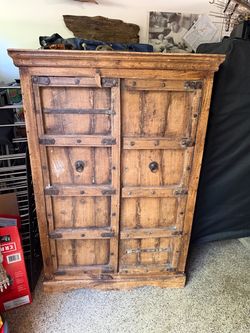 Solid wood vintage cabinet