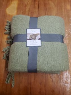 Faux Mohair Bed Throw Navy - Threshold 60x80