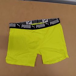 Puma Men's Neon Yellow Boxer Briefs