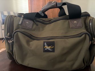 3 piece Eddie Bauer Olive Green Canvas Duffel Bag Set