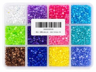 12000pcs Rhinestones 3mm Flatback Gems Multicolor Nail Art Craft Kit