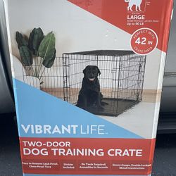 Two Door Dog Training Cage 42 In