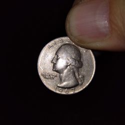 1967 George Washington Quarter With No Mint Mark Error 