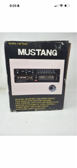 NEW Mustang CRF-680B Car Stereo Double Tape Deck-Very Rare