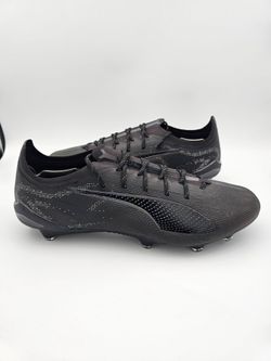 PUMA Men’s ULTRA 5 ULTIMATE FG Black/Silver/Gray Soccer Cleats Size 12, 13