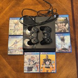 PS4, Games And 2 Controllers 