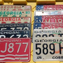 Assortment Of Vintage License Plates