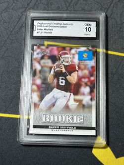 2018 Leaf Exclusive Edition Baker Mayfield #FL01 Rookie PGA Gem 10