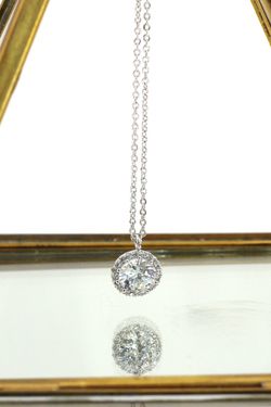 Sterling silver flashing crystal necklace Thumbnail