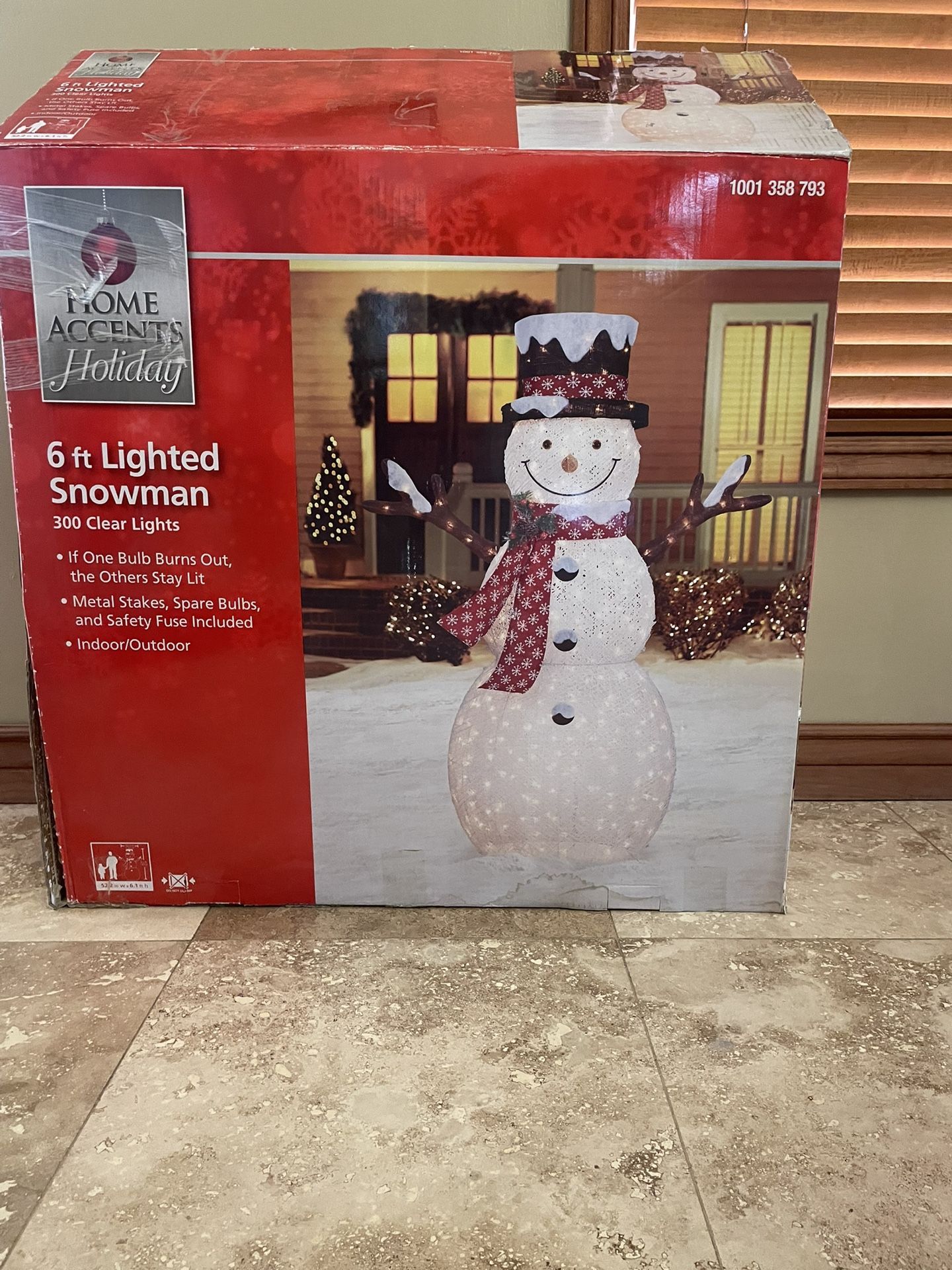 Lighted Yard Snowman 