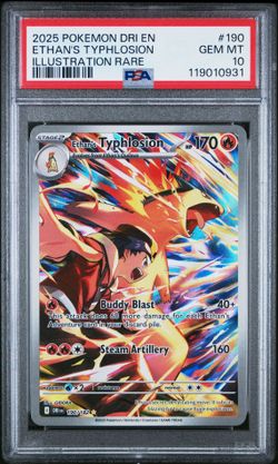 Ethan's Typhlosion 190/182 PSA 10 GEM MINT Pokemon Destined Rivals