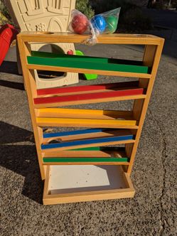 TAG wood wooden ball ramp roll tower playset