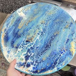 Marbled spinning tray