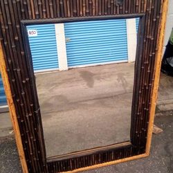 Bamboo mirror Height 42" Width 32"