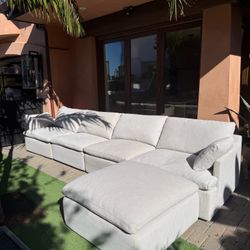 Restoration Hardware 5 piece Cloud Track Arm Sofa