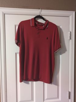Red Polo Shirt Mens Large