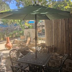 Nice Metal Patio Set With Umbrella