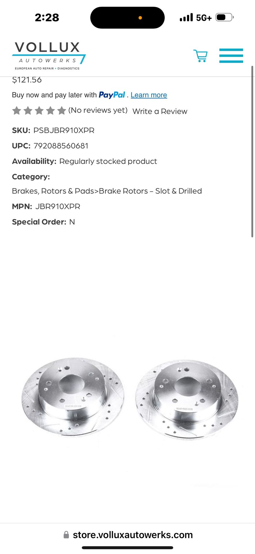 98-06 Honda,Acura RearPower Stop Drilled/Slotted Rotors