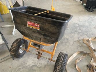 Seeder pull behind for riding mower