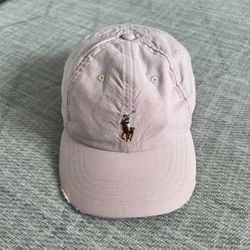 Vintage Polo Ralph Lauren Men’s Pink Preppy Center Logo Strapback Dad Hat