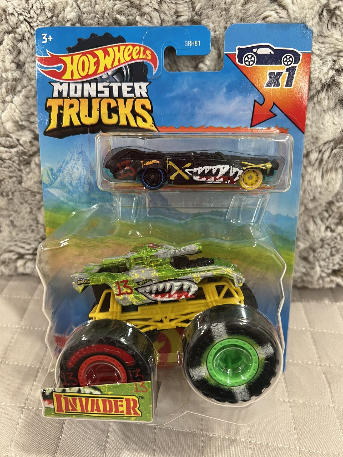 Hot Wheels Invader Monster Trucks Plus Bonus Car
