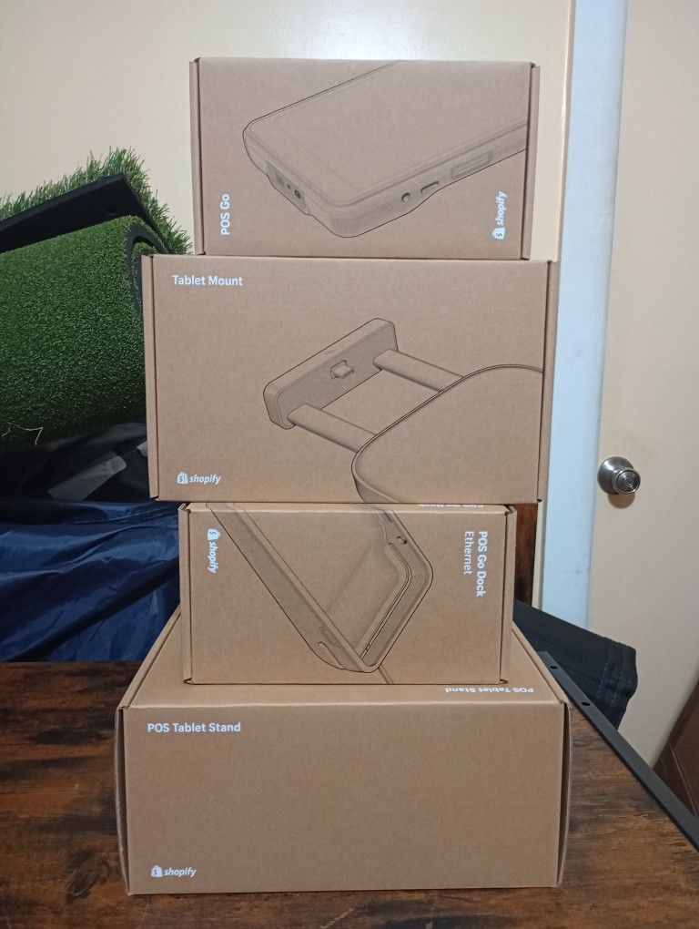 Shopify POS Terminal And Stand For Usb C Tablets Full Countertop Kit