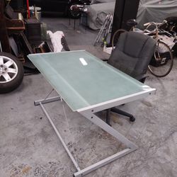Glass Home Or Office Table $20 And Chair $5